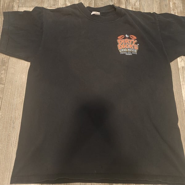 Anvil Dirty Dick's Crab House T-Shirt Size M Black Panama City Beach