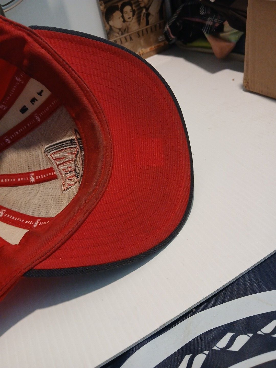 NBA New Jersey Nets Fitted Hat Cap Red Blue Grey 6