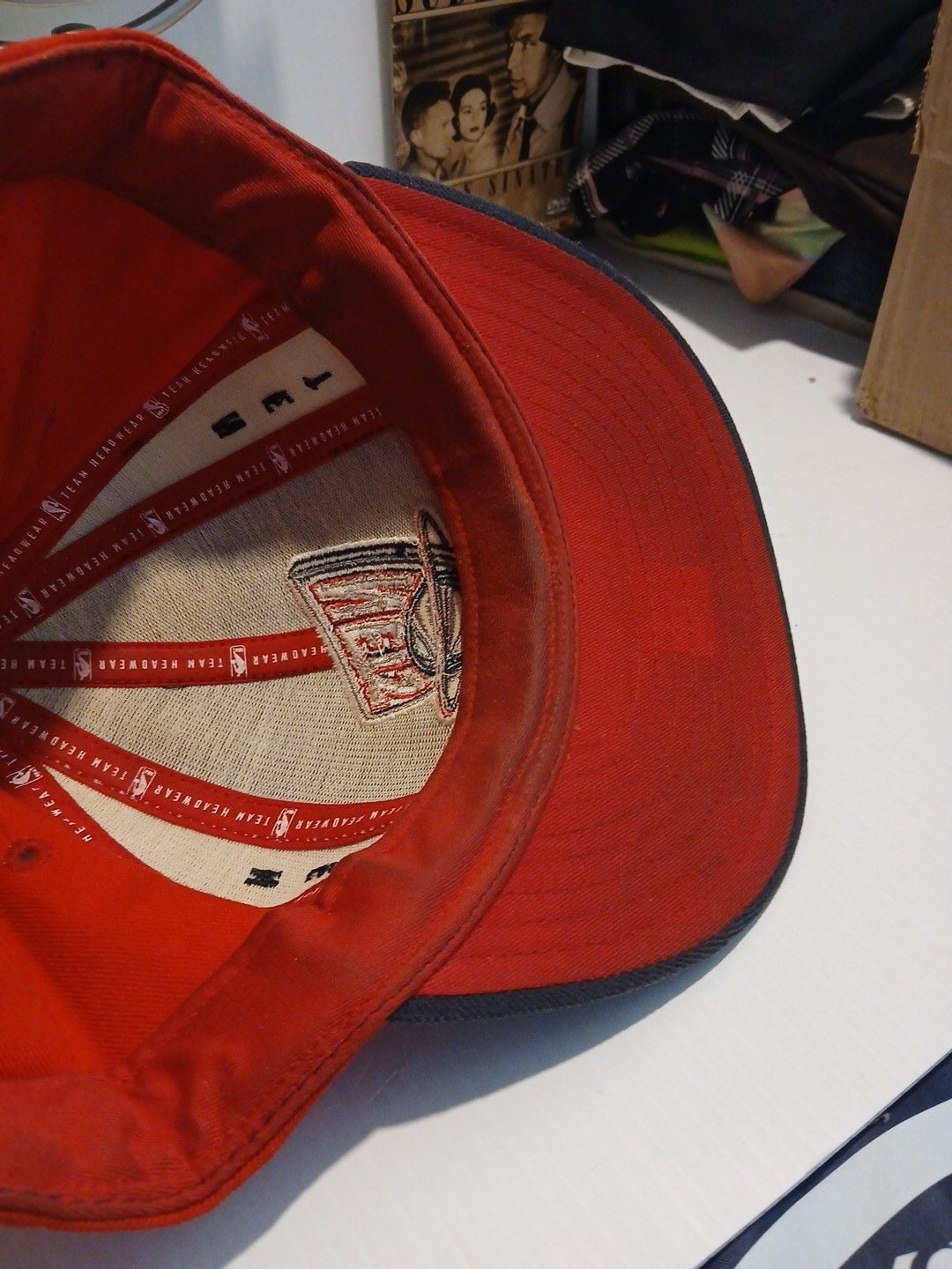 NBA New Jersey Nets Fitted Hat Cap Red Blue Grey 7
