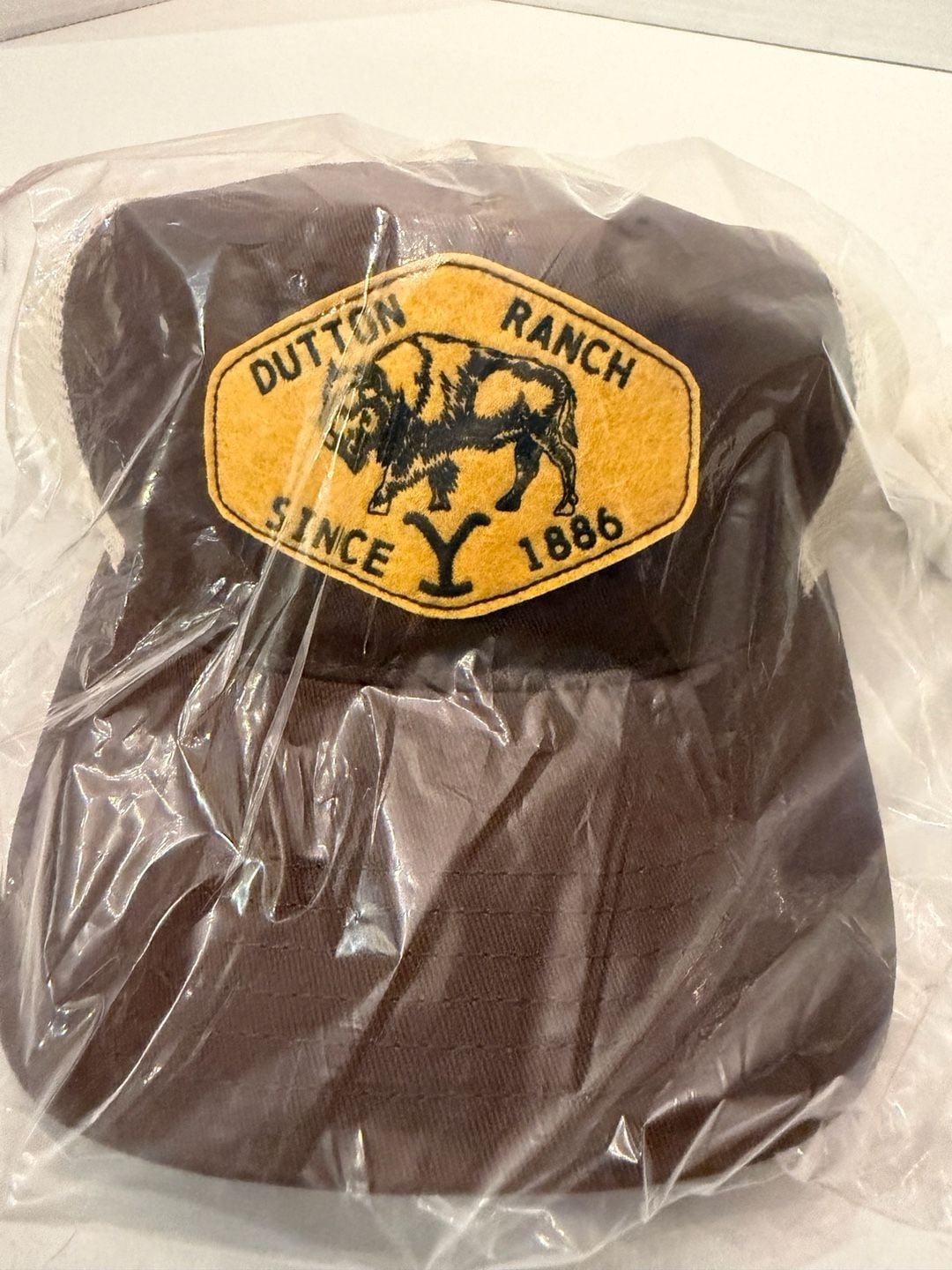 Yellowstone Dutton Ranch Buffalo Patch Trucker Hat One Size Brown 1