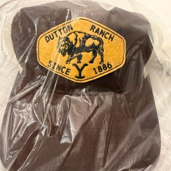 Yellowstone Dutton Ranch Buffalo Patch Trucker Hat One Size Brown