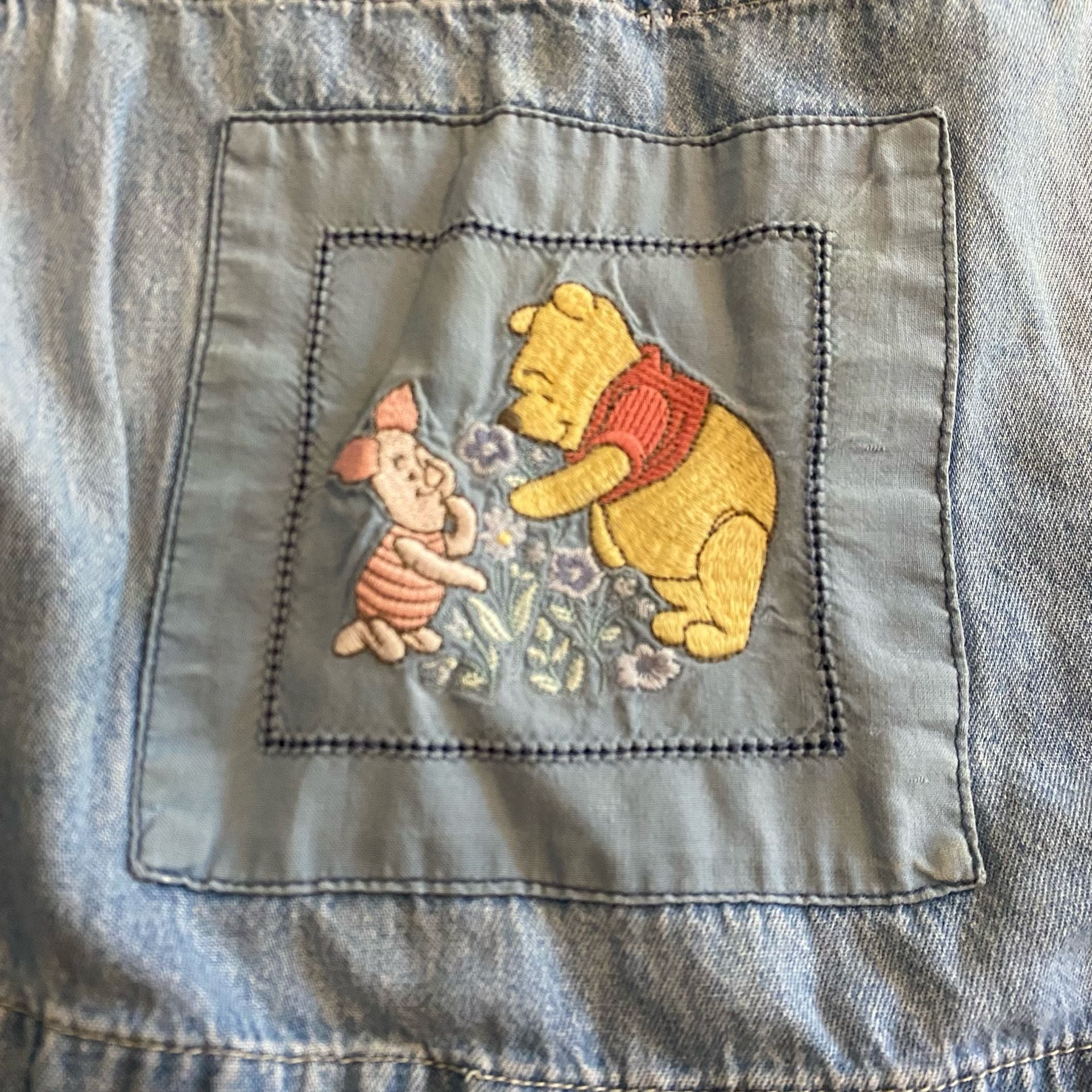 Disney Vintage Winnie The Pooh Denim Overalls 3