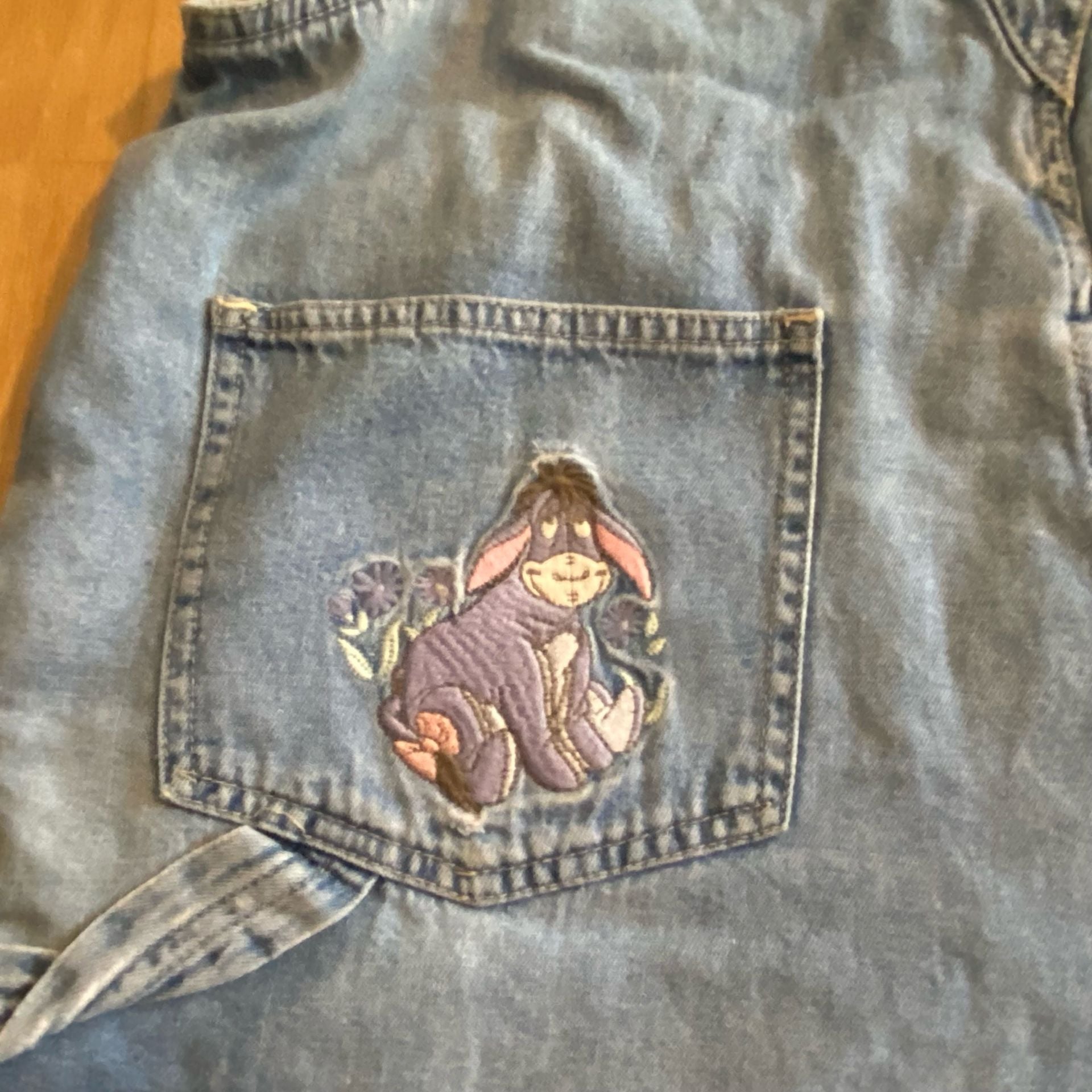 Disney Vintage Winnie The Pooh Denim Overalls 8