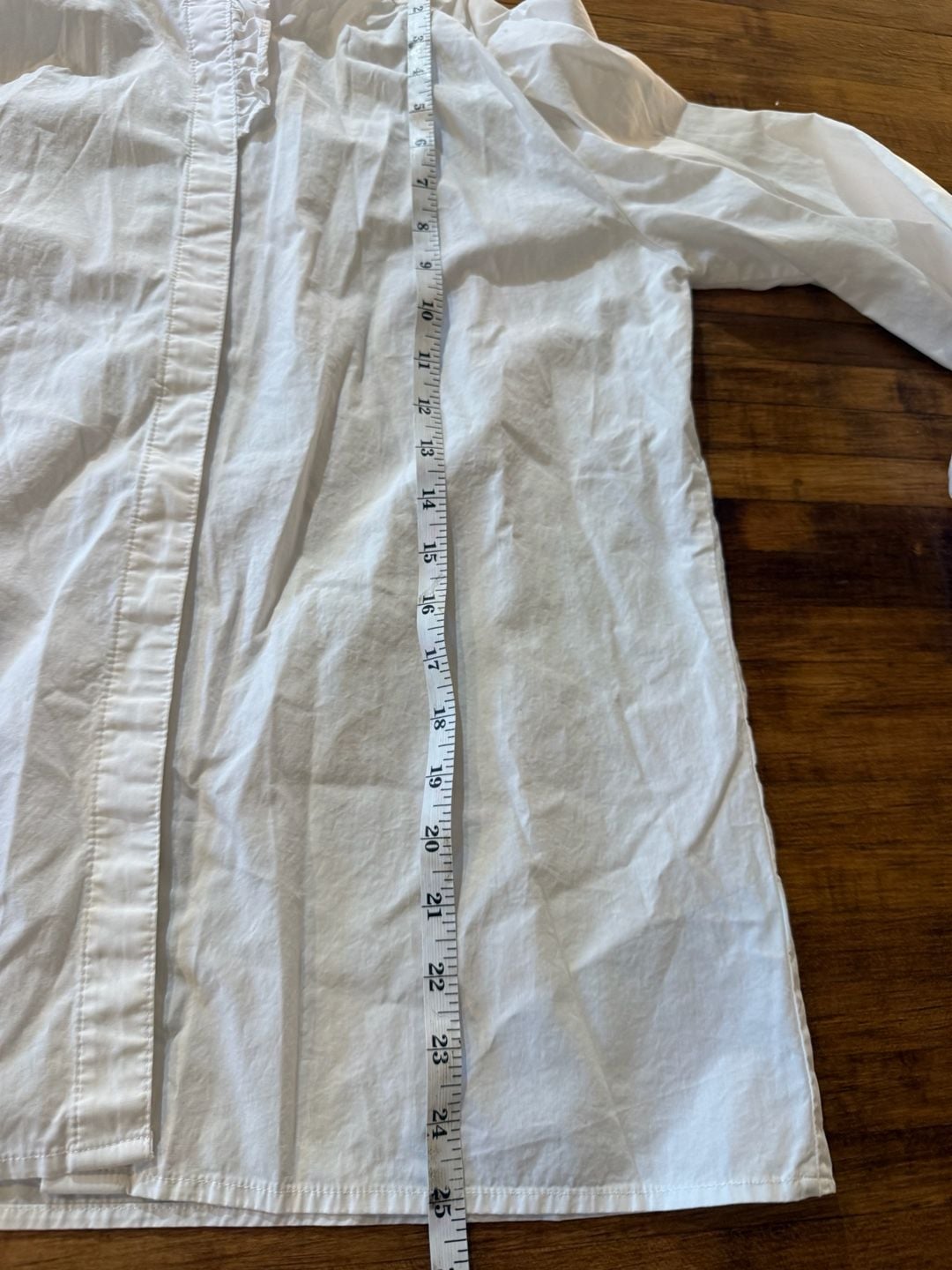 Mazik Ruffle Mock Neck Blouse Size S White Long Sleeve (m1) 8