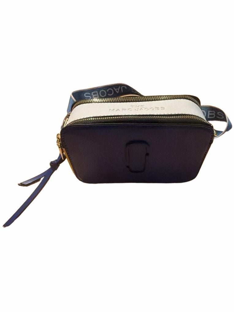Marc Jacobs Snapshot Camera Bag Blue Yellow White Leather Crossbody 3