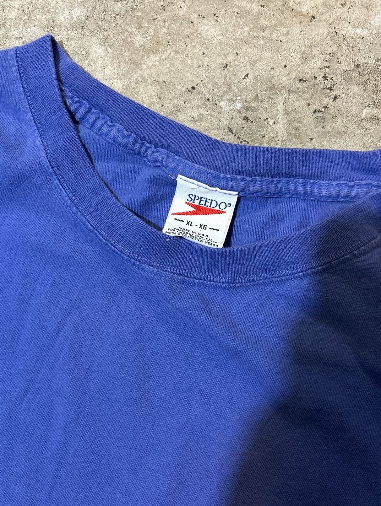 Vintage Made in USA Speedo Natural Harmony Dolphin Graphic T-Shirt XL Blue 3