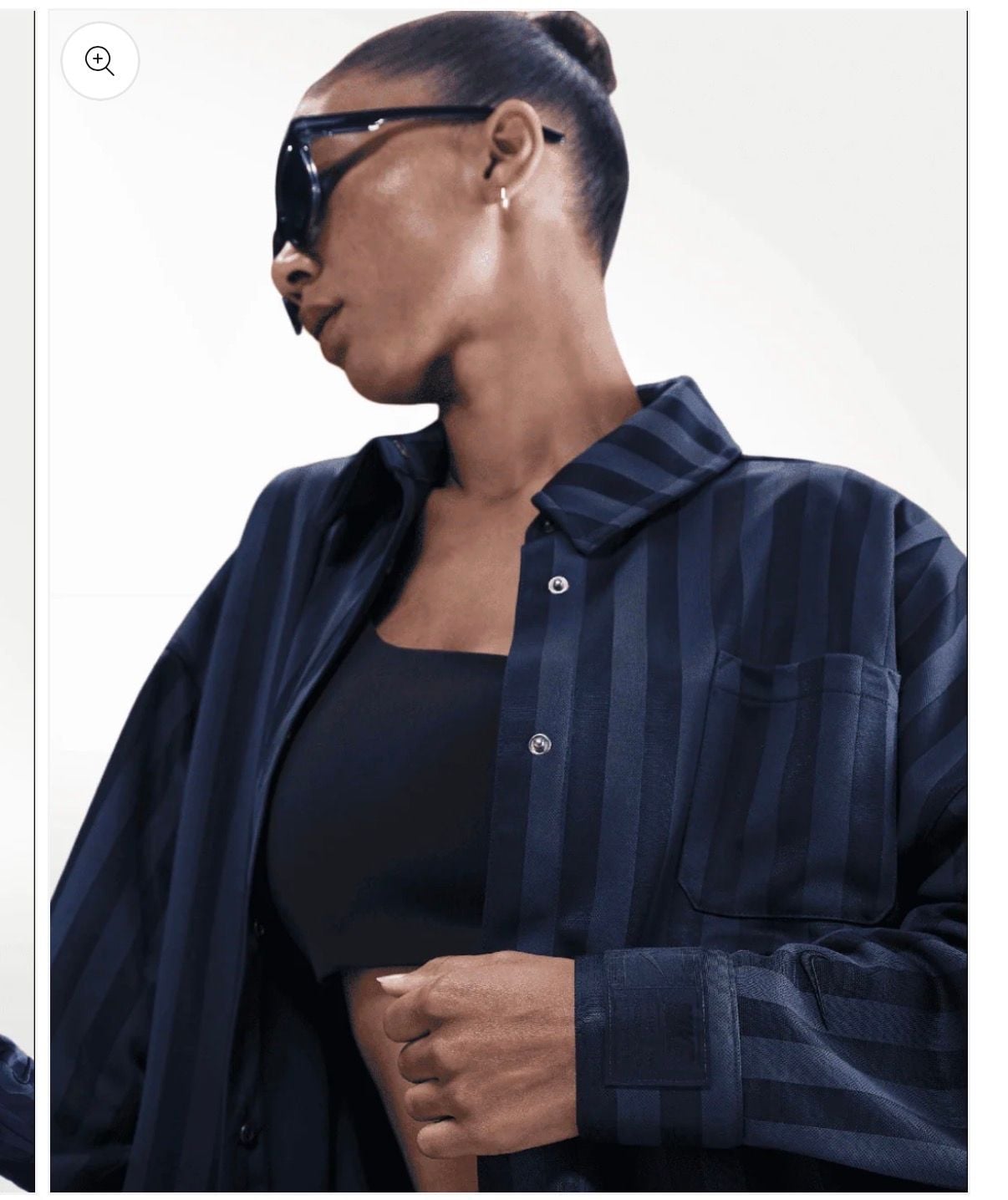 Nike Women's Oversized Jacquard Striped Button Down – , 9