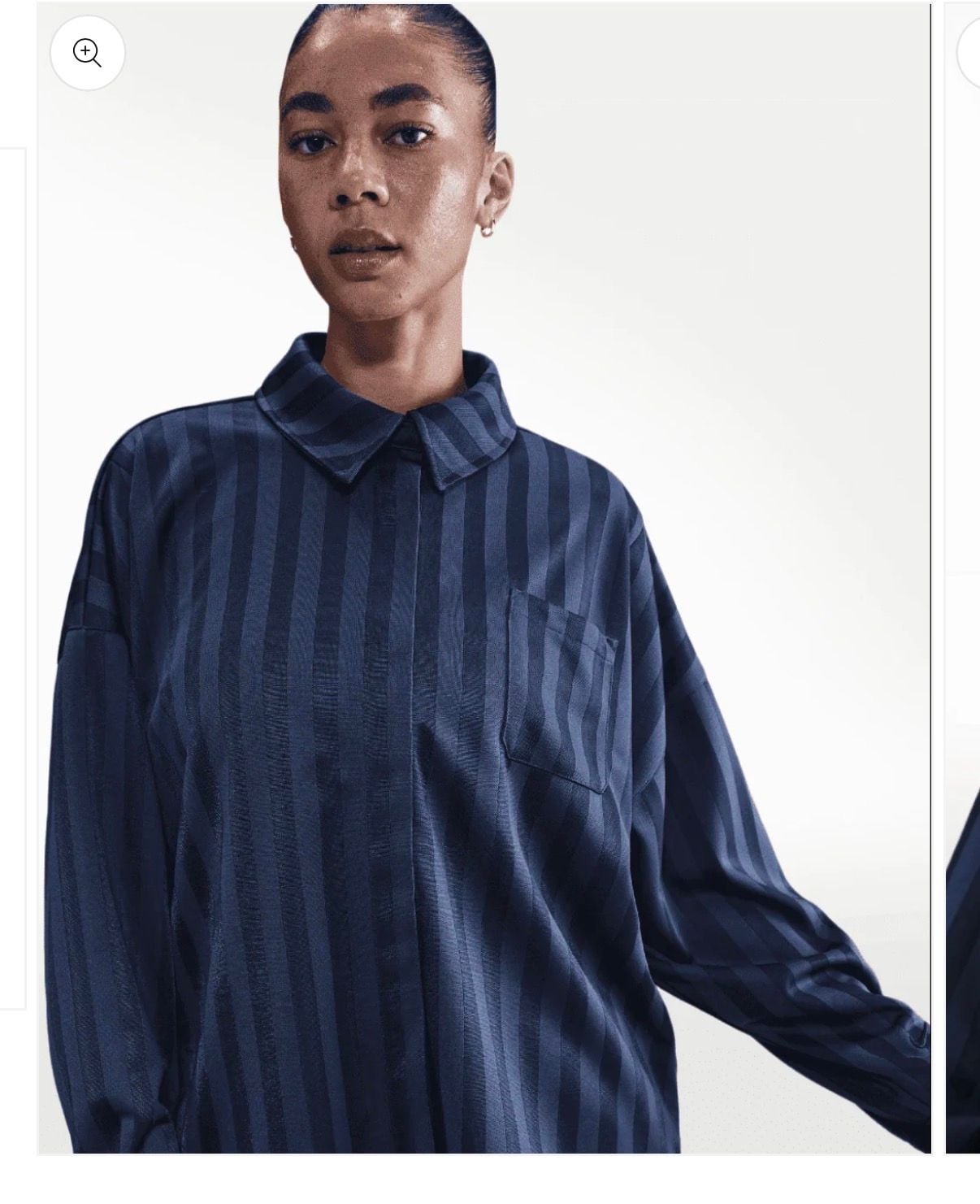 Nike Women's Oversized Jacquard Striped Button Down – , 10