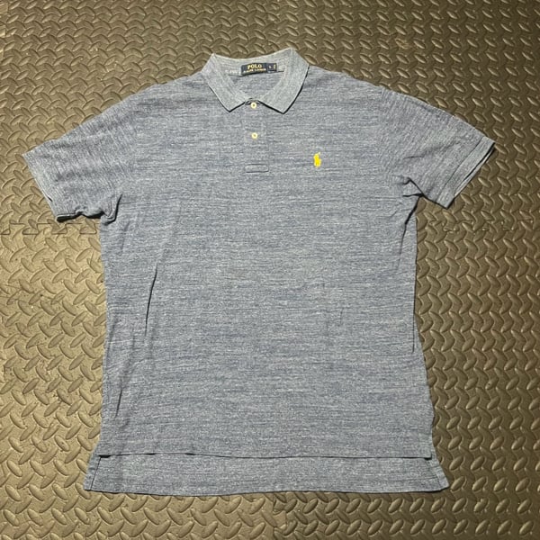 Polo Ralph Lauren Polo Shirt Size L Blue Heather Short Sleeve Cotton