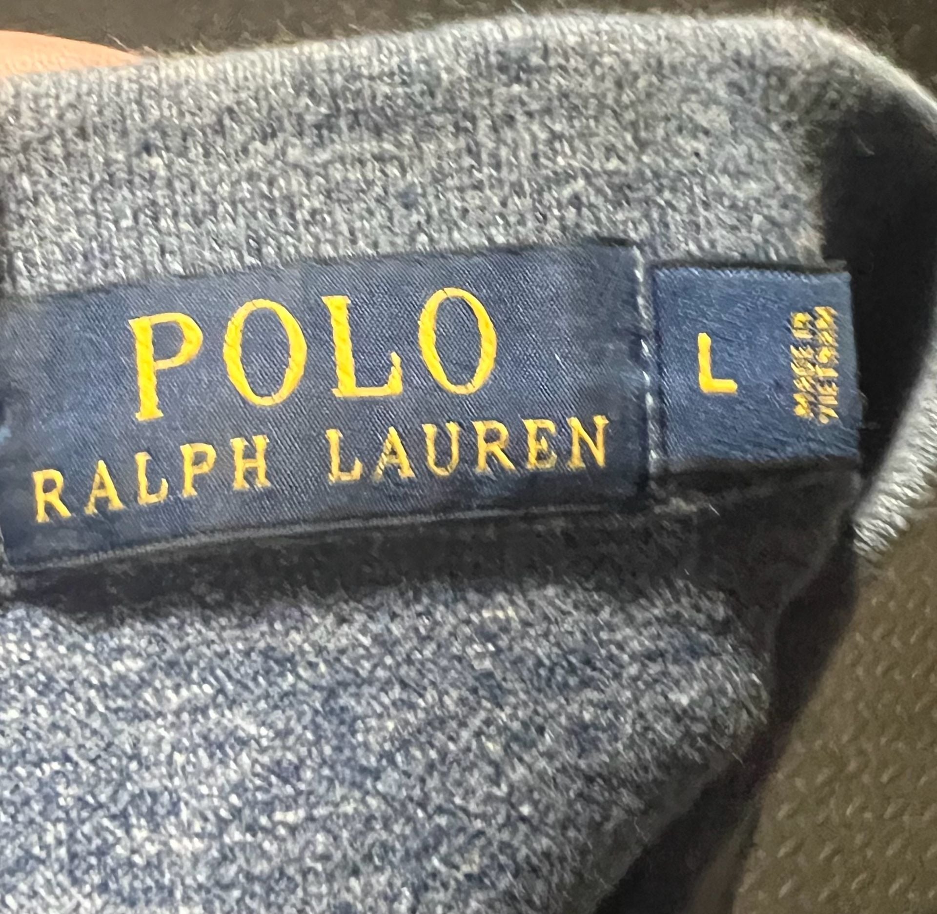Polo Ralph Lauren Polo Shirt Size L Blue Heather Short Sleeve Cotton 3