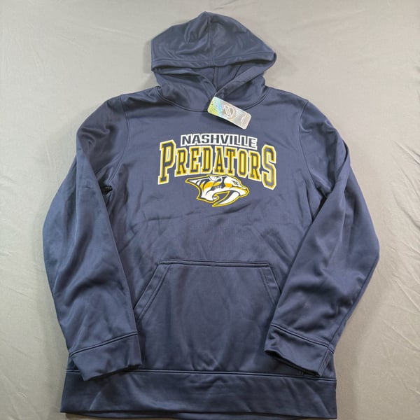 NHL Nashville Predators Hoodie Size XL-16/18 Blue Polyester