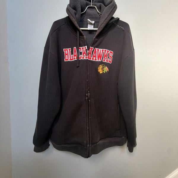 NHL Chicago Blackhawks Full Zip Hoodie Black