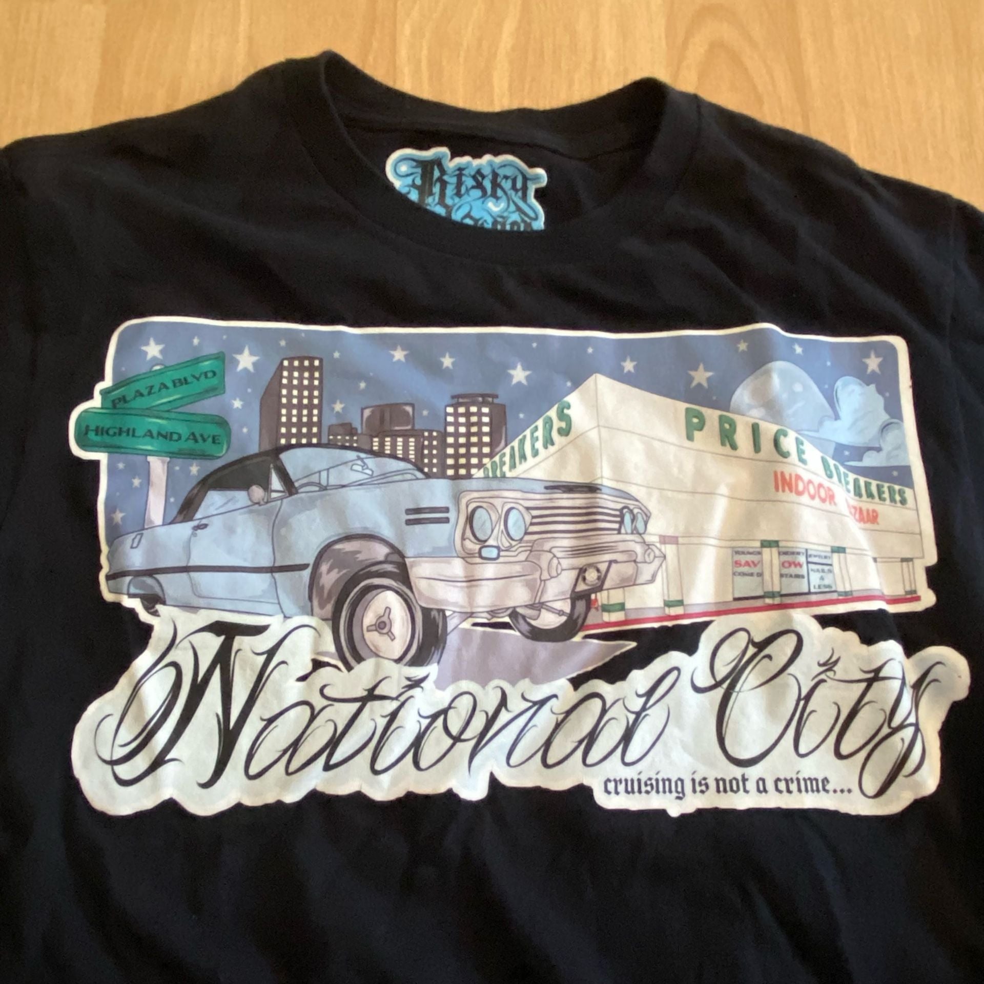 Risky Business Cruising Is Not A Crime National City Graphic T-Shirt Black 3