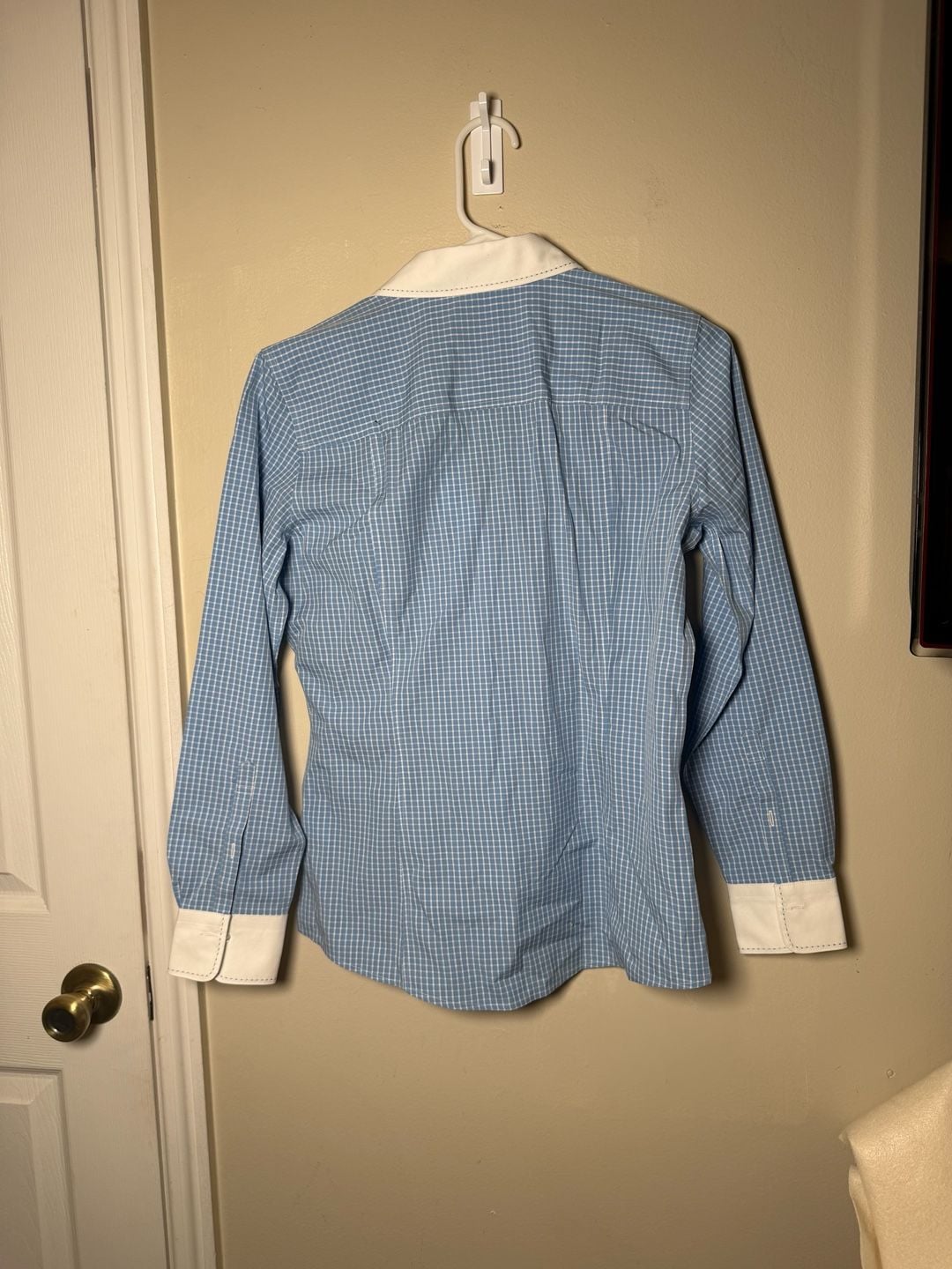 Brooks Brothers womens Gingham Button Down Shirt Size 6 Blue White 8
