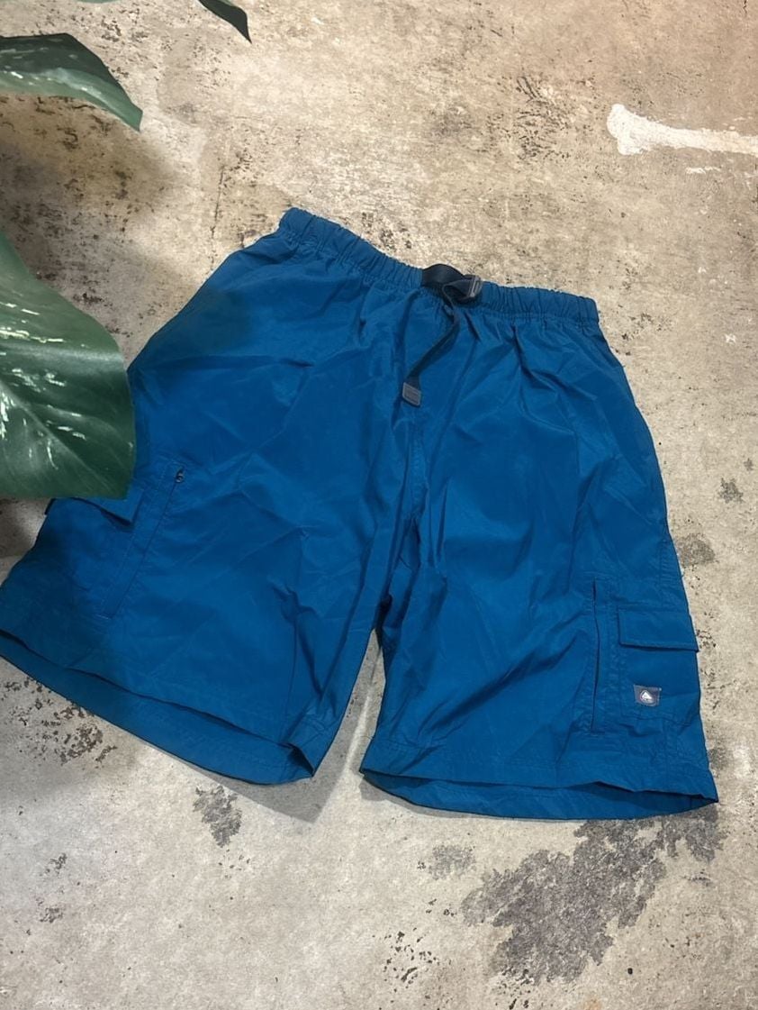 Nike ACG Cargo Shorts Size L Blue Hiking Belted Nylon 2