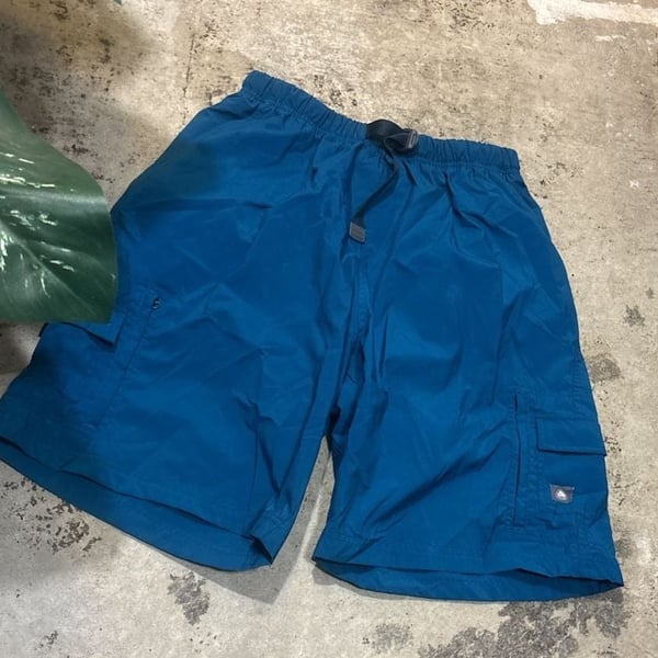 Nike ACG Cargo Shorts Size L Blue Hiking Belted Nylon