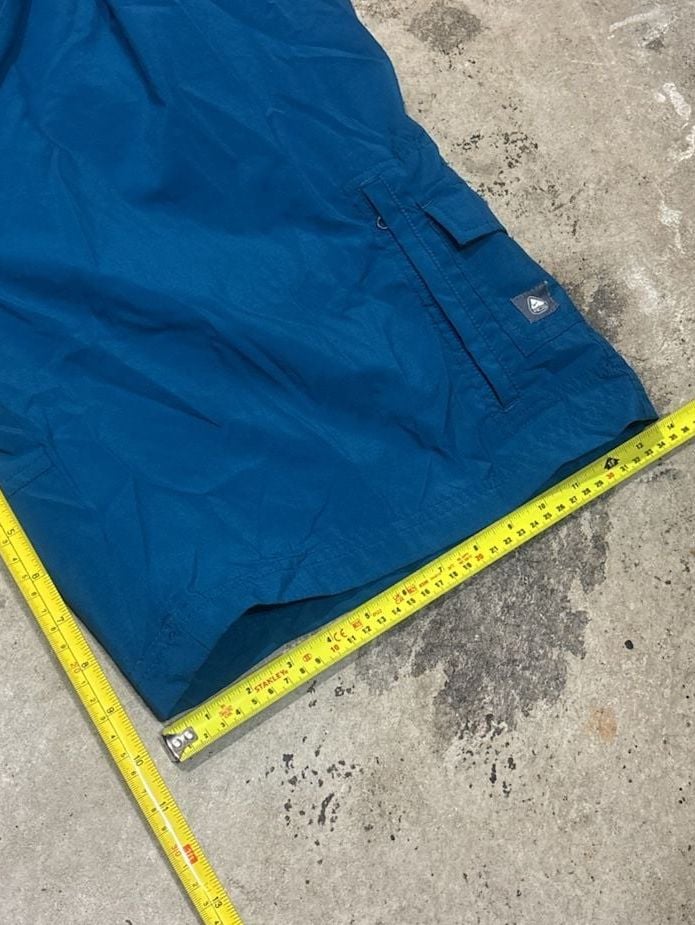 Nike ACG Cargo Shorts Size L Blue Hiking Belted Nylon 9