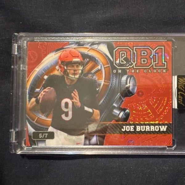 Wild Card Joe Burrow On The Clock QB1 Trading Card 5/7