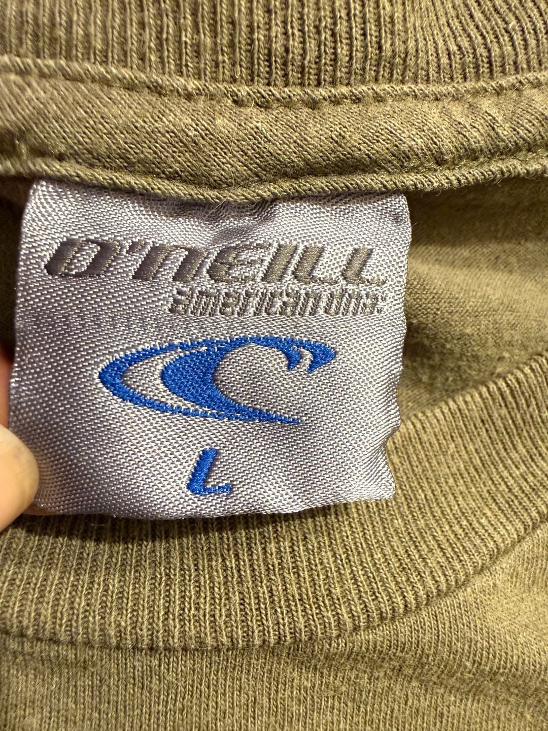 Y2K Surf O'Neill American Boarding Co. Graphic T-Shirt Size L Green 4
