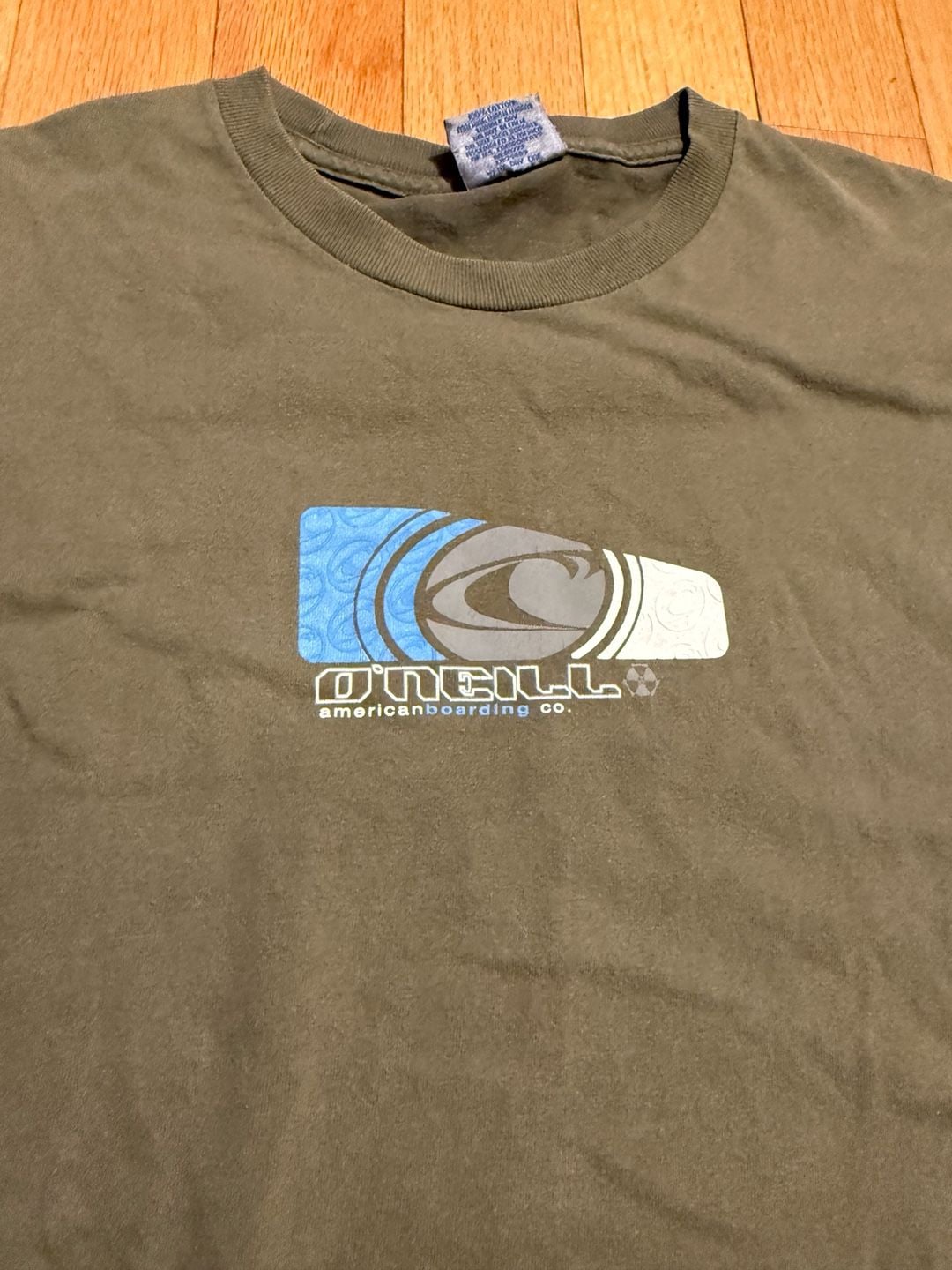 Y2K Surf O'Neill American Boarding Co. Graphic T-Shirt Size L Green 5
