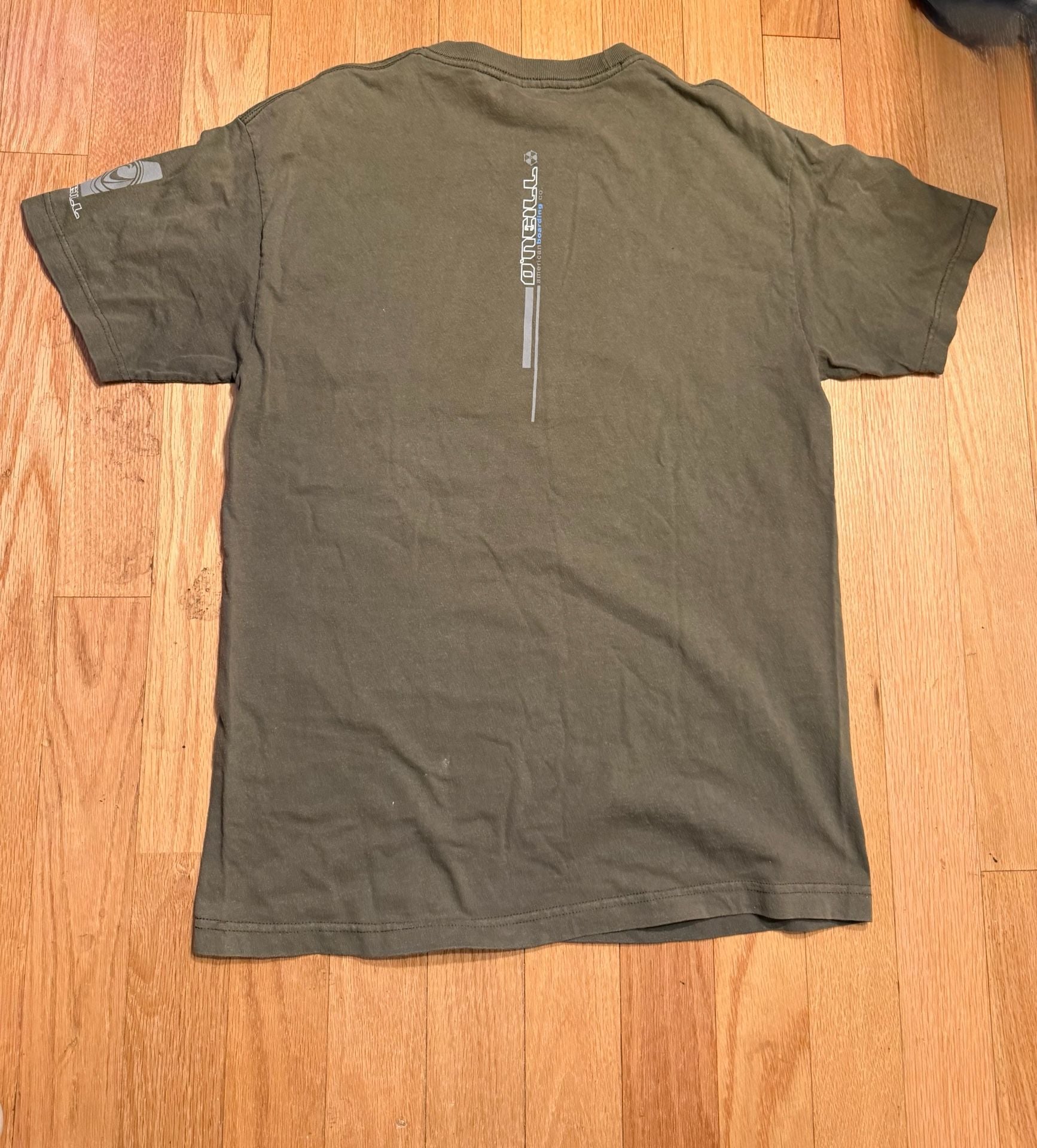 Y2K Surf O'Neill American Boarding Co. Graphic T-Shirt Size L Green 10