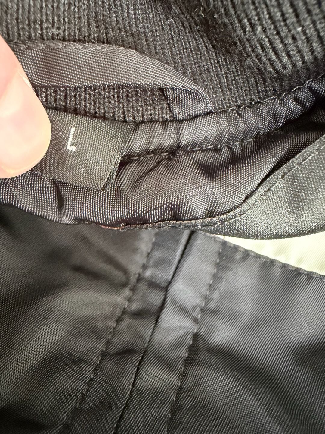 Vintage Harley Davidson Bomber Jacket Size L Black Nylon Embroidered 7