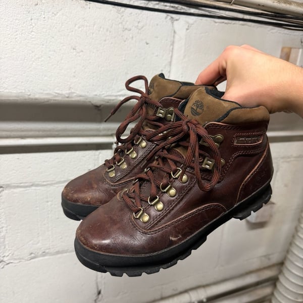 Timberland Euro Hiker Size 9M Brown Leather Boots