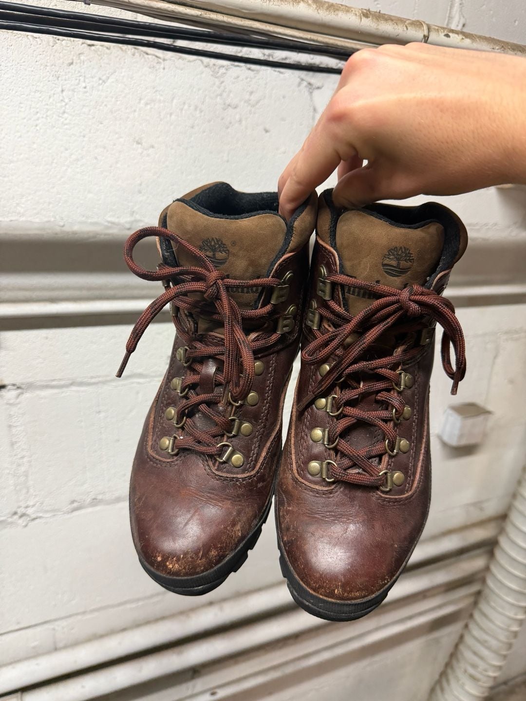 Timberland Euro Hiker Size 9M Brown Leather Boots 3