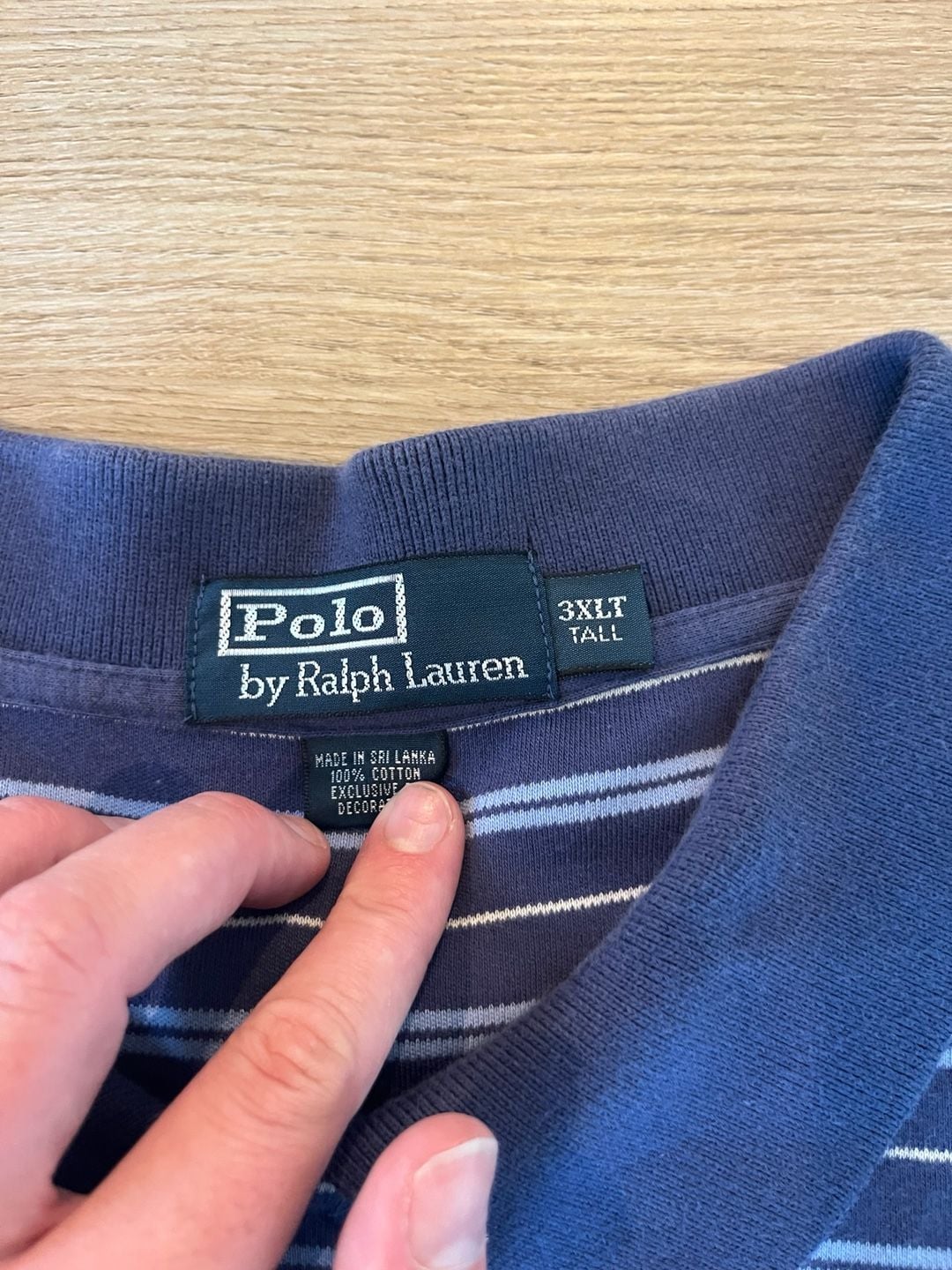 Polo Ralph Lauren, Big & Tall 3XLT Polo Shirt Lot, Navy Striped/Grey, Preppy 7