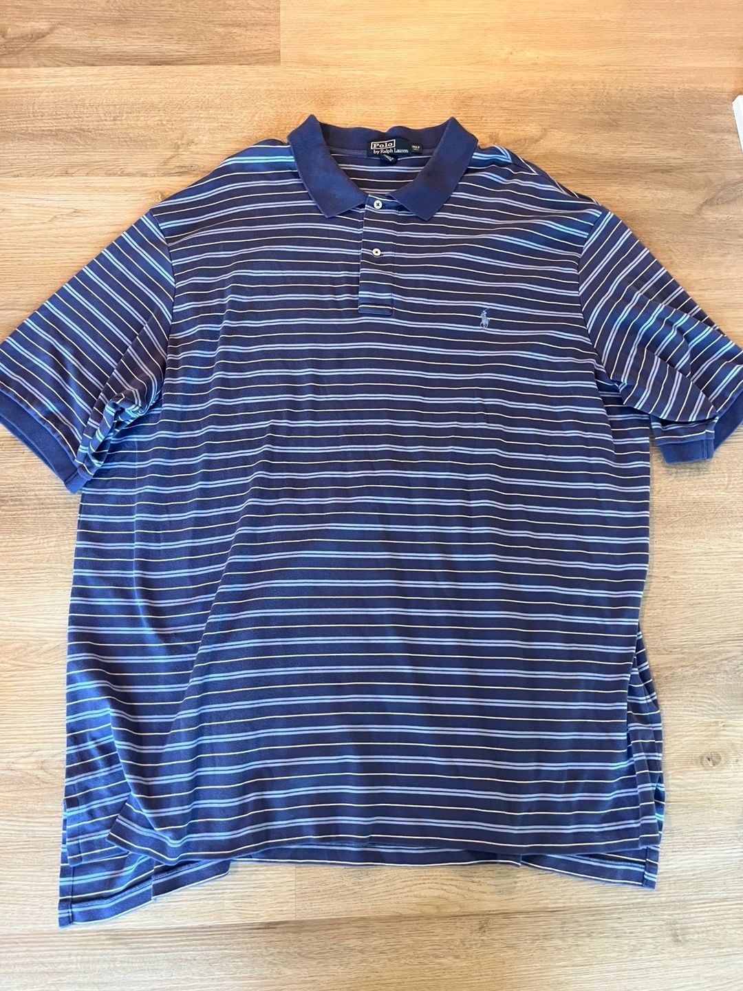 Polo Ralph Lauren, Big & Tall 3XLT Polo Shirt Lot, Navy Striped/Grey, Preppy 9