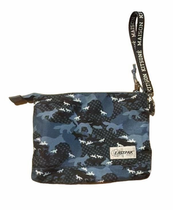 Maison Kitsune x Eastpak Blue Camouflage Isabella Pouch 2