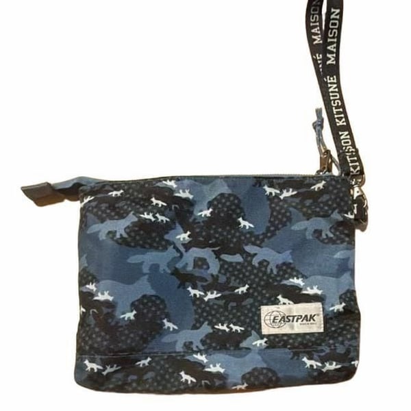 Maison Kitsune x Eastpak Blue Camouflage Isabella Pouch