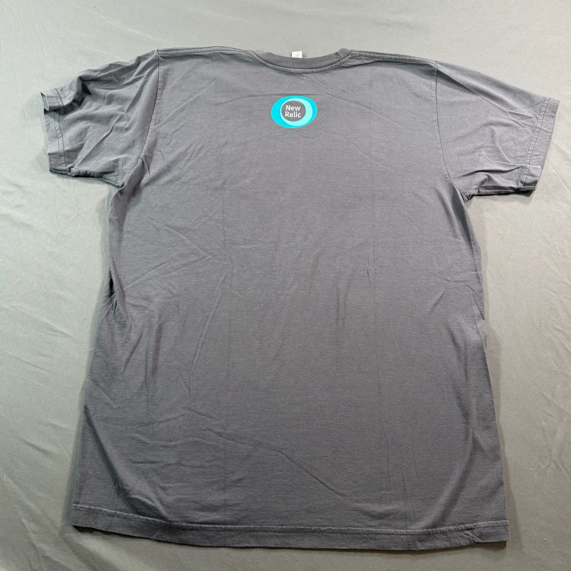 New Relic Nerd Life Fist T Shirt American Apparel Gray Tech Geek Size L 9
