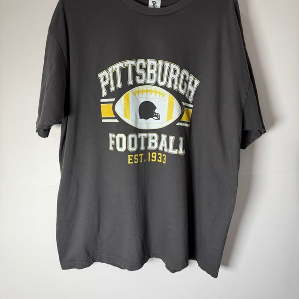 Vintage/Y2K TeeStyled Pittsburgh Football Est 1933 T-Shirt XL Gray