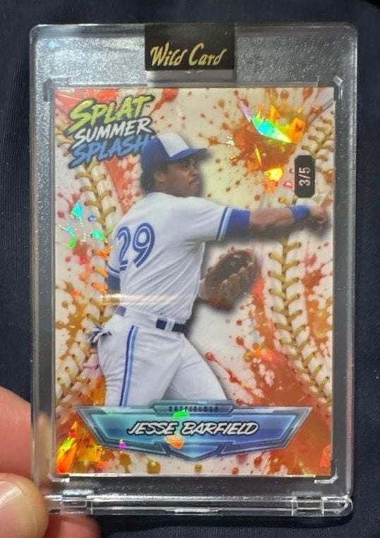 Wild Card Jesse Barfield Splat Summer Splash 3/5 Baseball Card 1