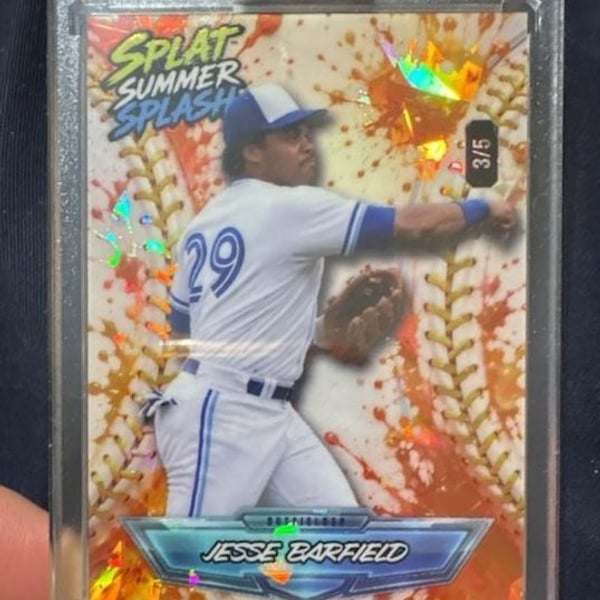 Wild Card Jesse Barfield Splat Summer Splash 3/5 Baseball Card