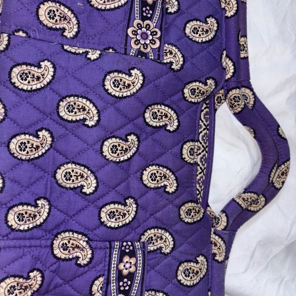 Vera Bradley Gabby Simply Violet Purple Paisley Satchel Handbag