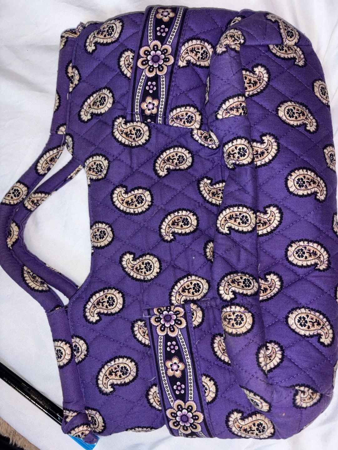 Vera Bradley Gabby Simply Violet Purple Paisley Satchel Handbag 3