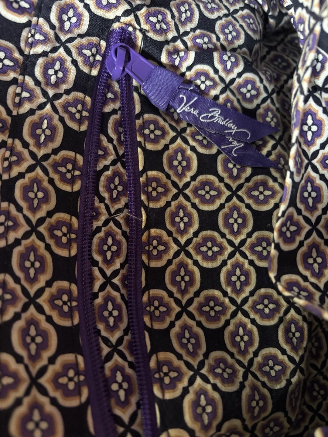 Vera Bradley Gabby Simply Violet Purple Paisley Satchel Handbag 4