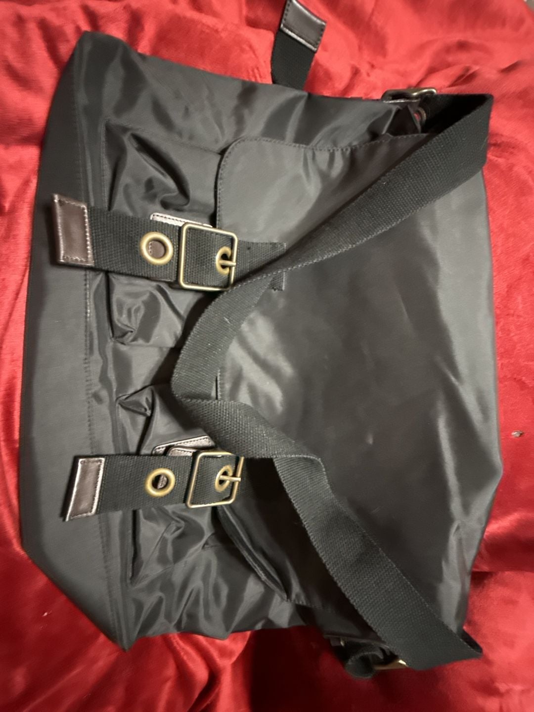 Gap Messenger Bag Black Nylon Crossbody Y2K 2