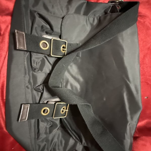 Gap Messenger Bag Black Nylon Crossbody Y2K