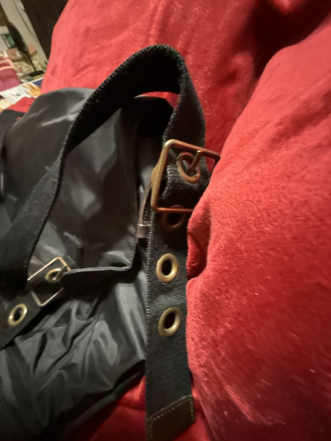 Gap Messenger Bag Black Nylon Crossbody Y2K 3