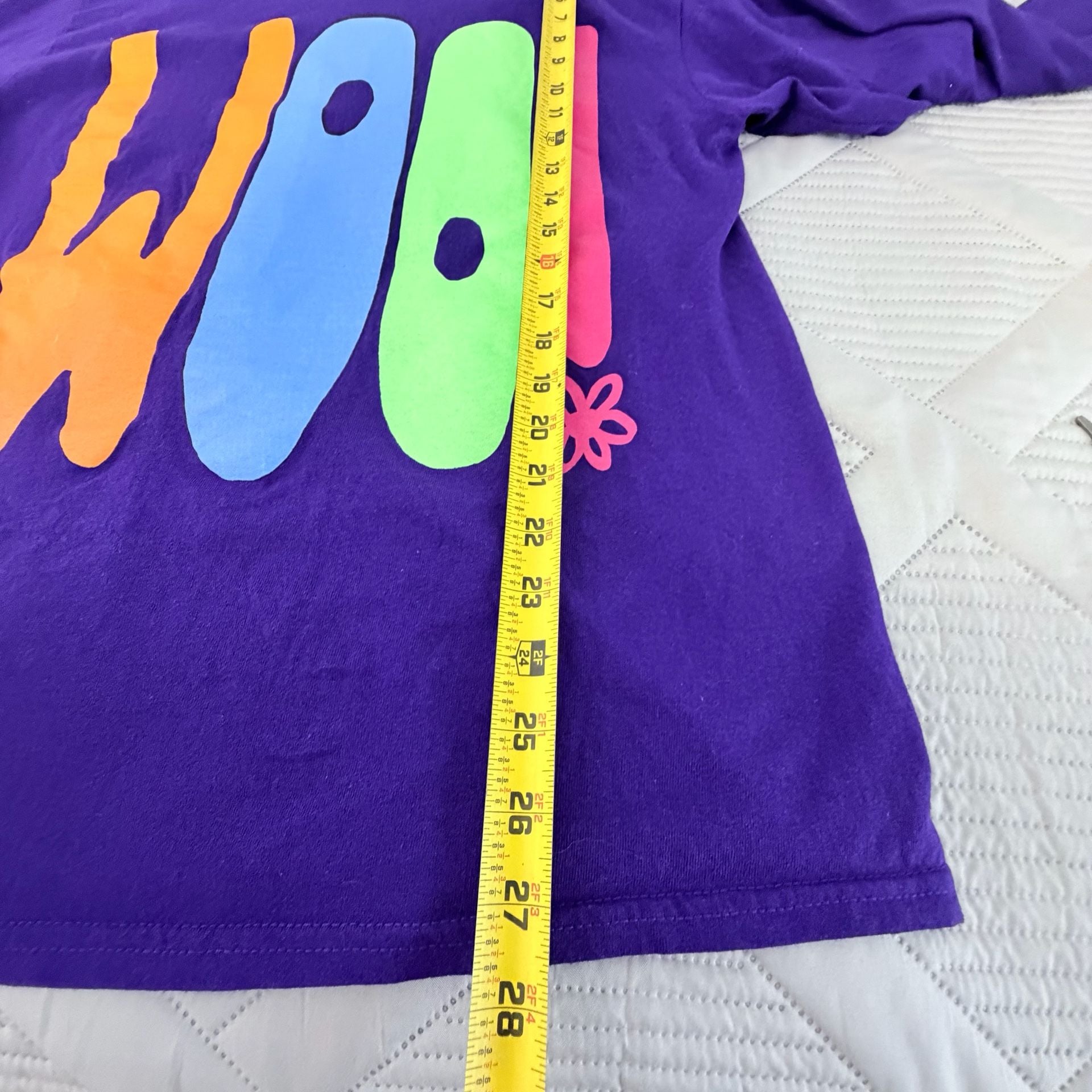 Remi Wolf Woo! Long Sleeve Shirt Size M Purple Graphic Tee 4