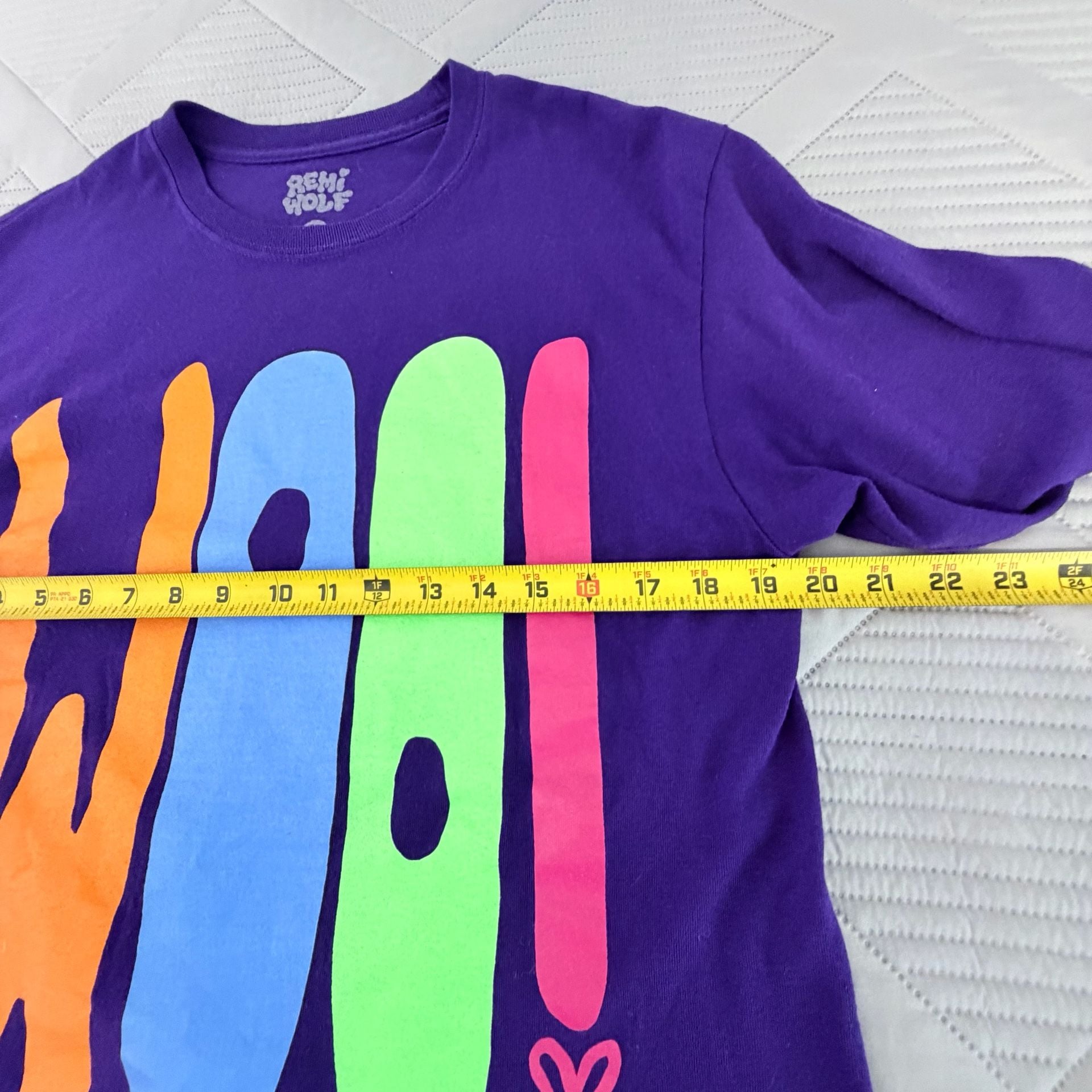 Remi Wolf Woo! Long Sleeve Shirt Size M Purple Graphic Tee 5
