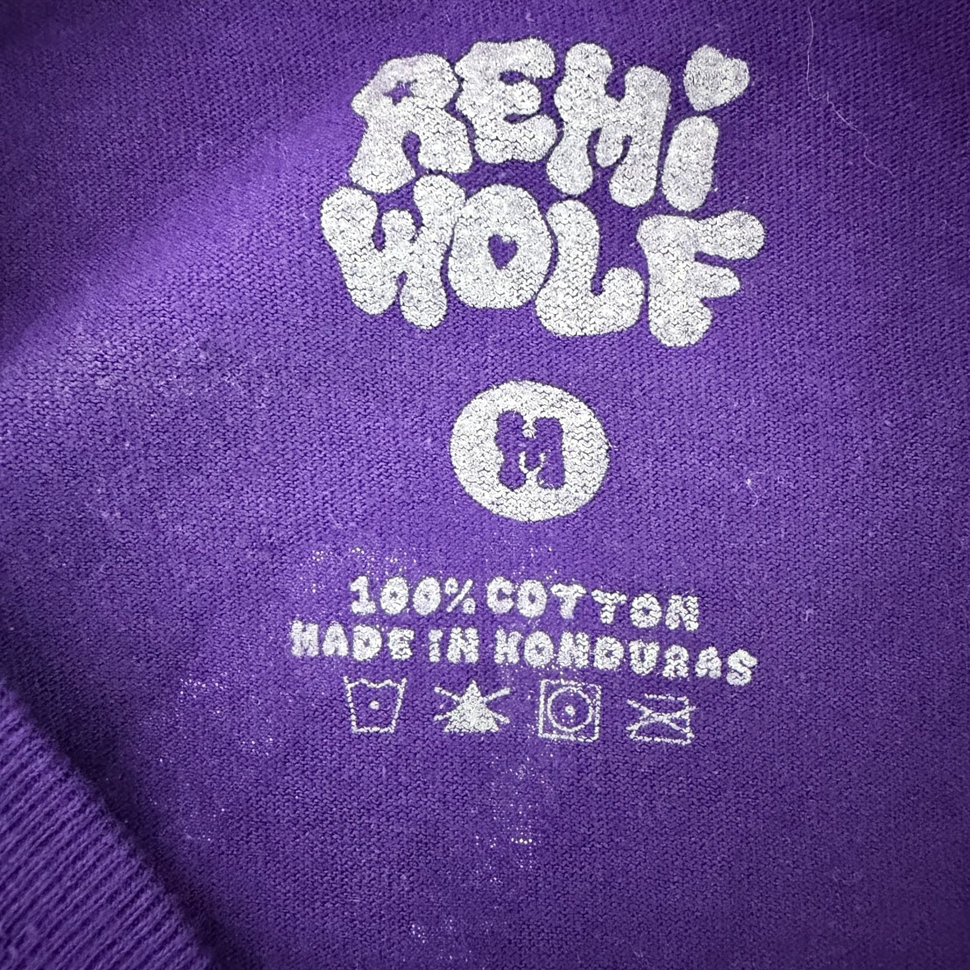 Remi Wolf Woo! Long Sleeve Shirt Size M Purple Graphic Tee 6