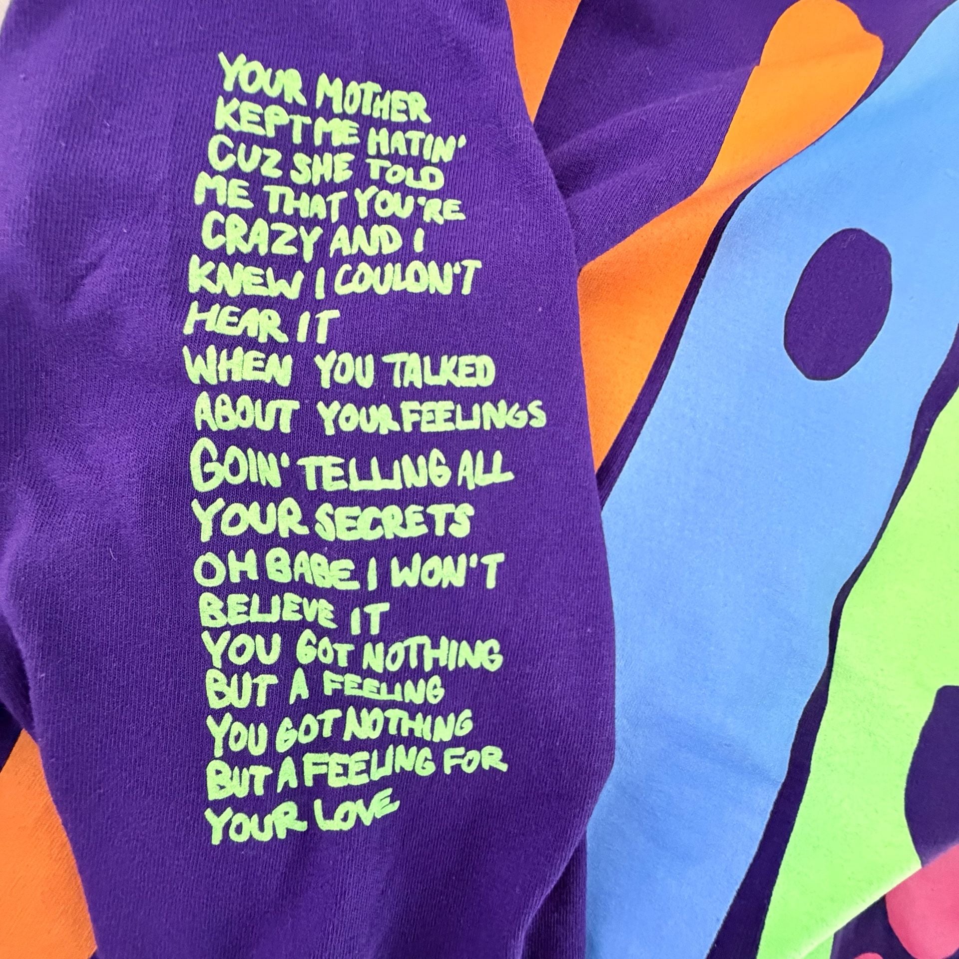 Remi Wolf Woo! Long Sleeve Shirt Size M Purple Graphic Tee 7