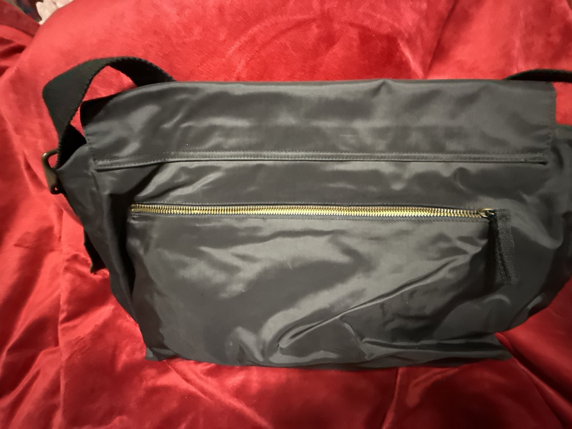 Gap Messenger Bag Black Nylon Crossbody Y2K 4
