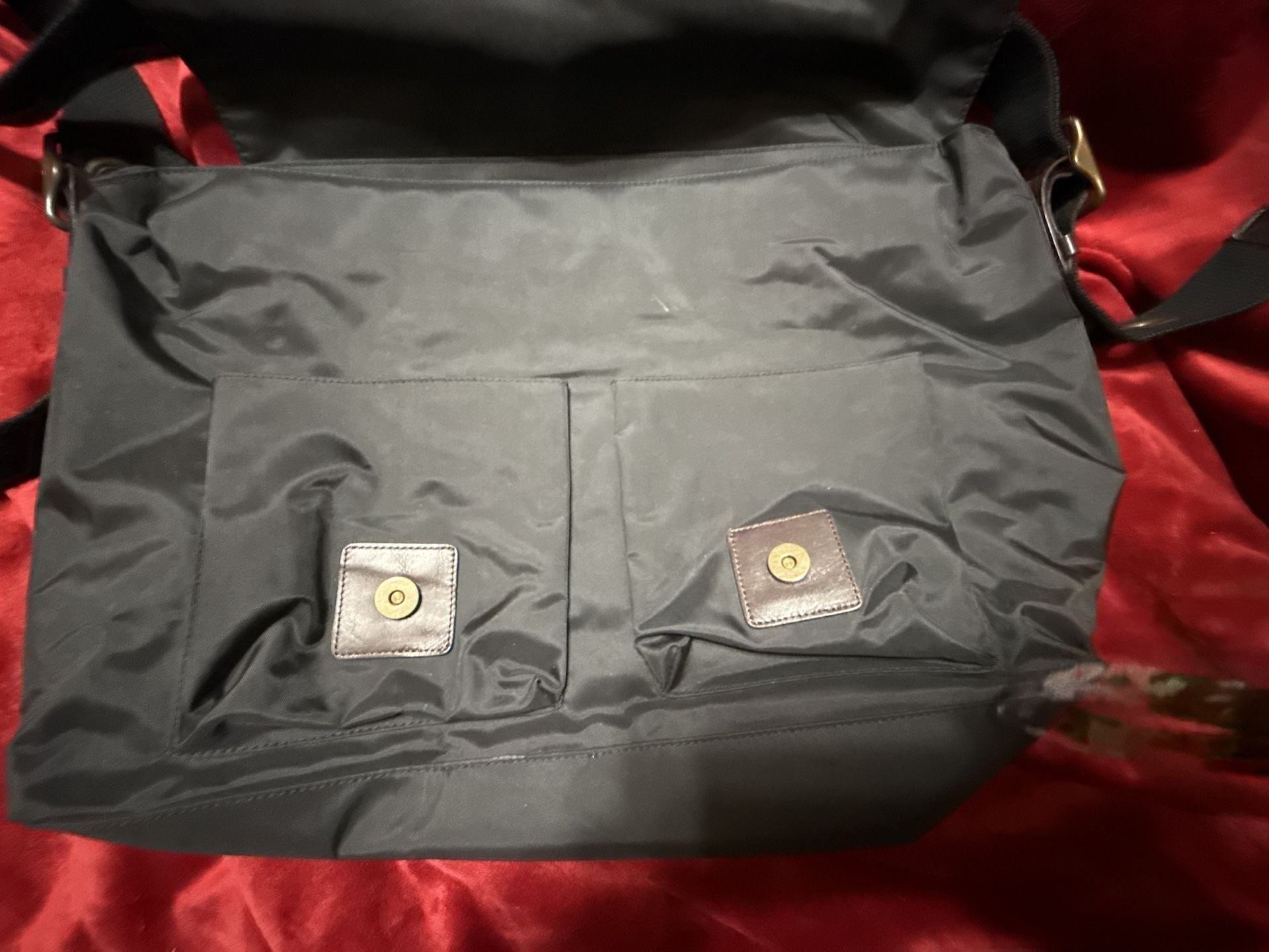 Gap Messenger Bag Black Nylon Crossbody Y2K 6