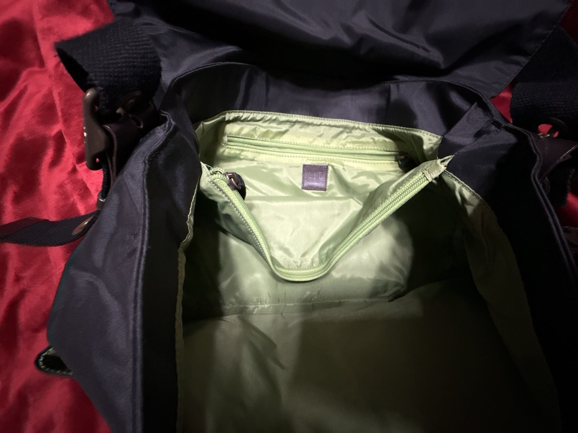Gap Messenger Bag Black Nylon Crossbody Y2K 7