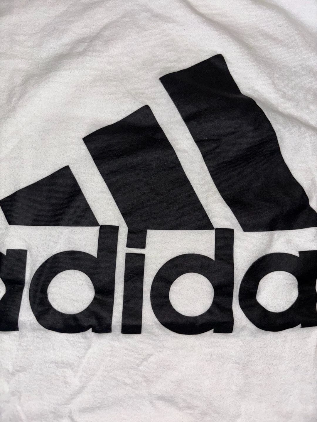 Adidas Amplifier Tee Size XL/TG White Black Logo T-Shirt 3